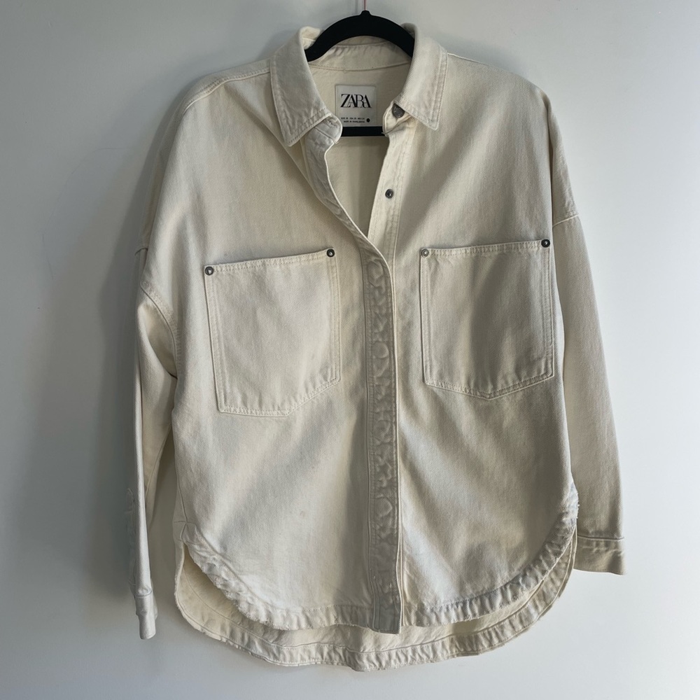 White denim jacket from Zara